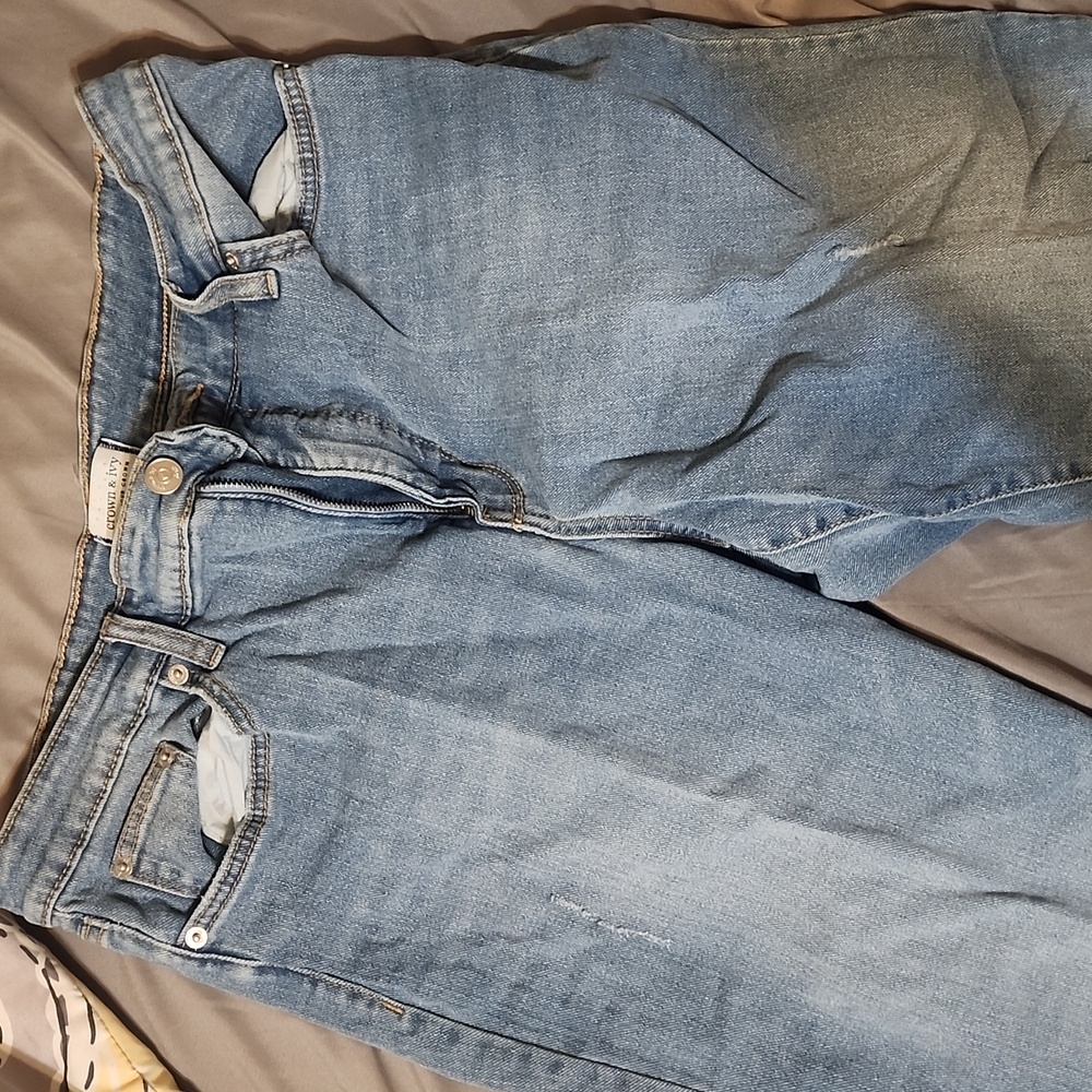 Crown and Ivy High Rise Vintage Straight Jeans